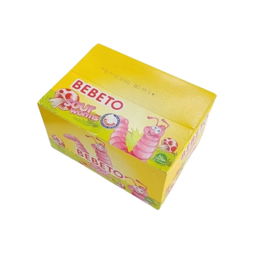 Bebeto sour worms box 24x18g