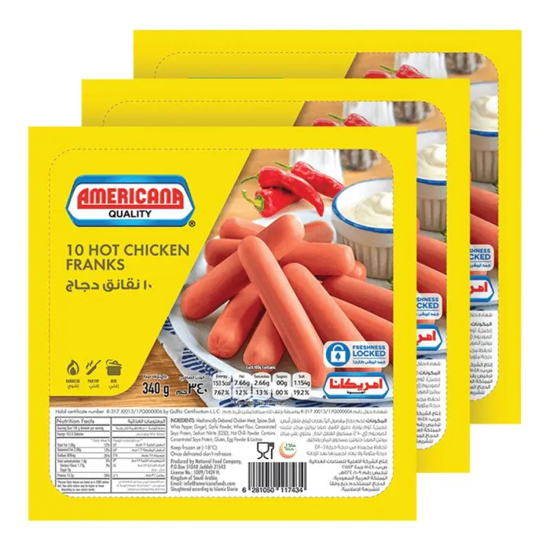 Americana Chicken Frank 3pcs
