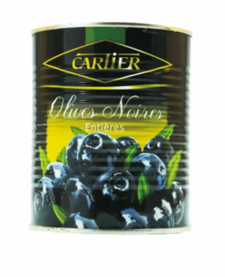 Cartier Whole Black Olives 225g