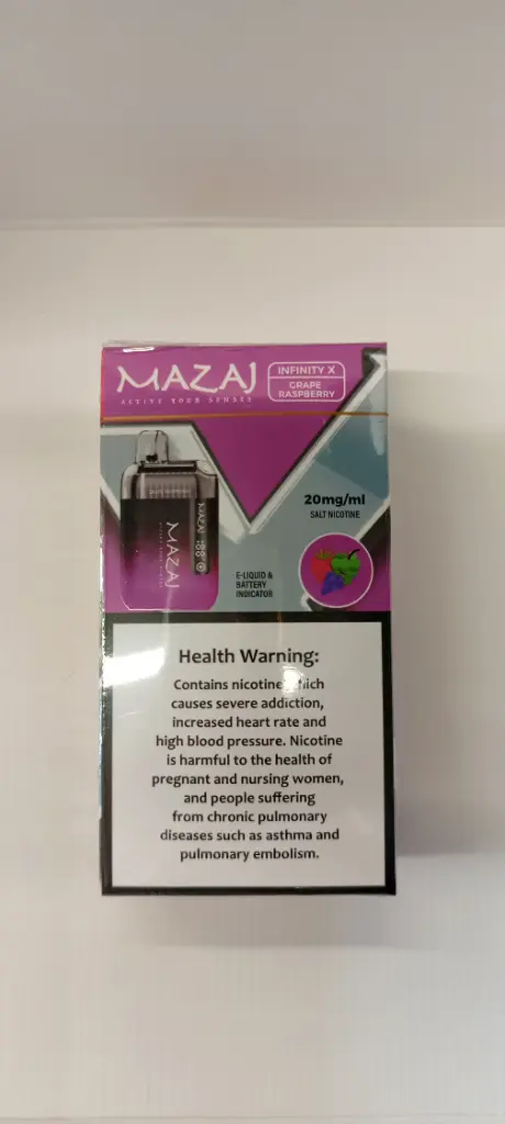 Mazaj infinity (Grape RaspBery)9000pufs 20mg