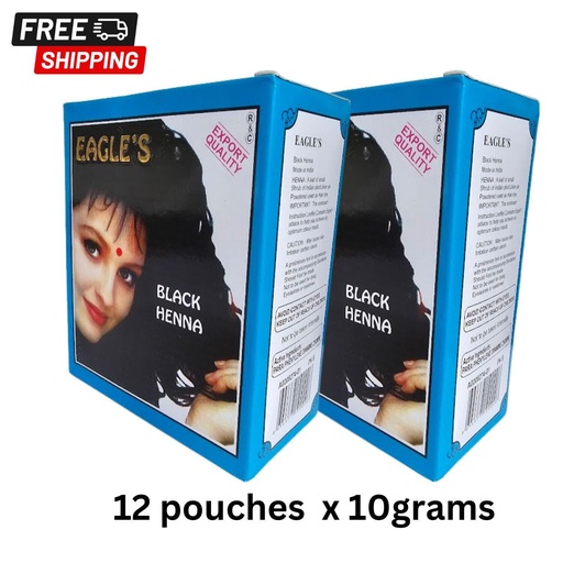 Hair Dye Eagle Henna Black 6x10g