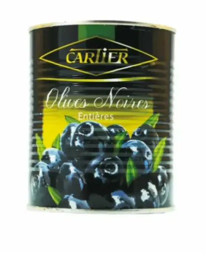 Cartier Whole Black Olives 225g
