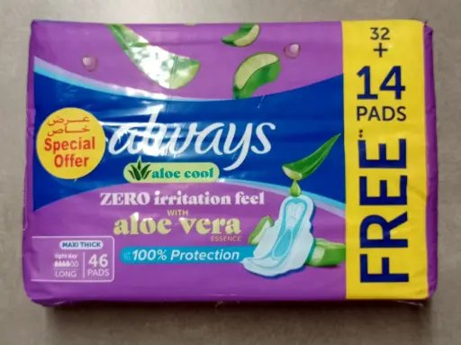 Always Cool Dry Large Wings 32+14pads
