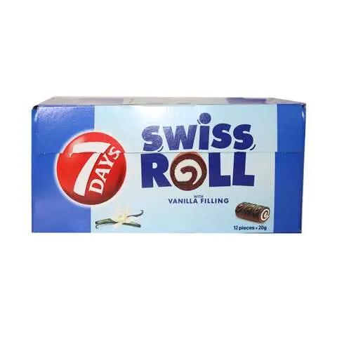 7Days Swiss Roll Vanilla Filling 12x20g