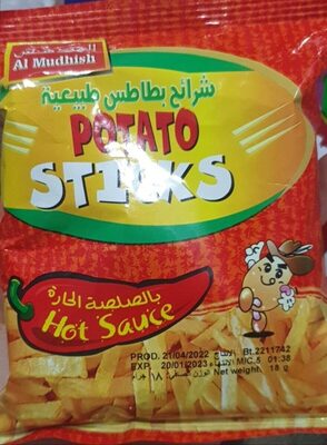 Al mudhish Potato Sticks Hot Sauce 18g