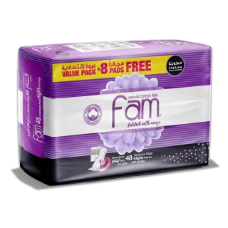 Fam Feminine Pads 48 Night 