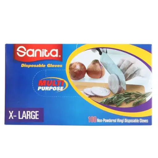 Sanita Dispossable Gloves X-Large 100pcs